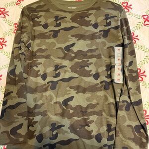 Old Navy Men's Youth Camo Long Sleeve Tee